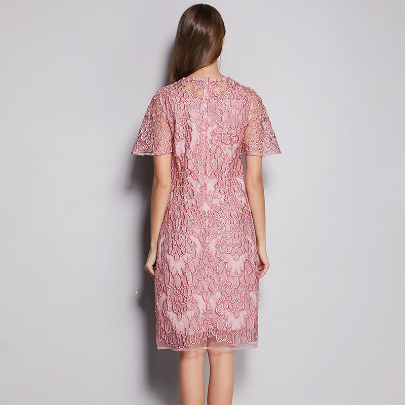 Large Dress Summer Embroidered Festive Mother-in-law Dresses