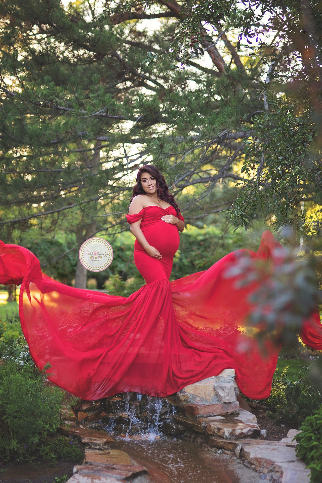 Women's Cotton With Chiffon Floating Tail Sleeve Dresses
