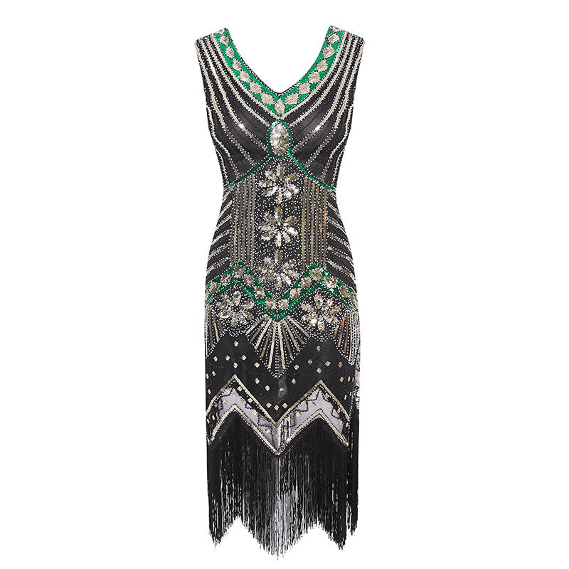 Retro Style Sequin Bead Dress Front Back Wedding Dresses