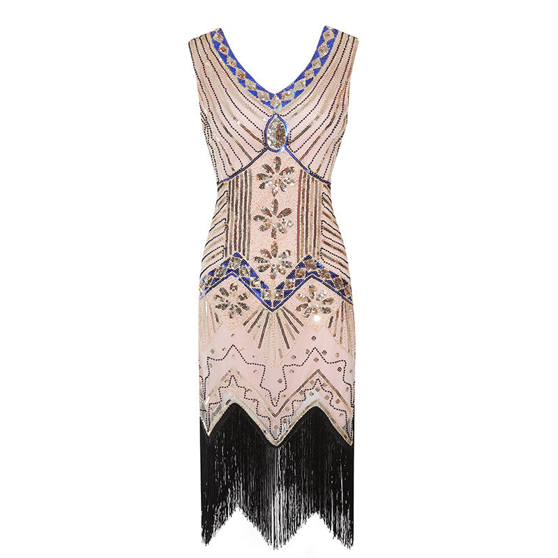 Retro Style Sequin Bead Dress Front Back Wedding Dresses