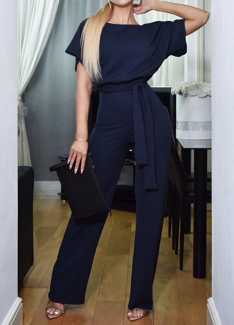 Women's Color Summer Fashion Button Sleeve Pants
