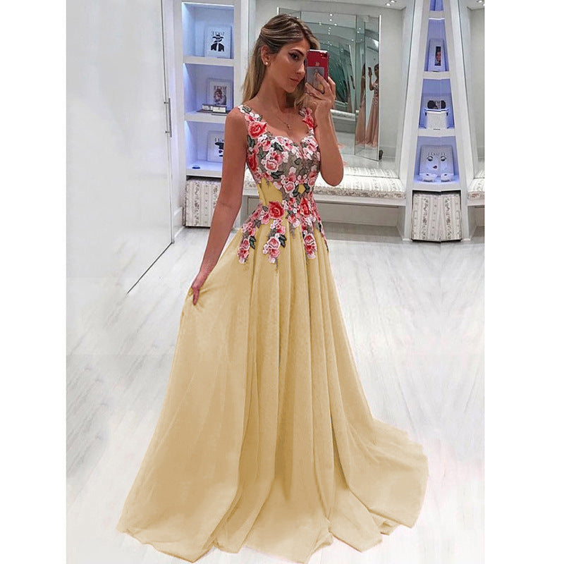 Classy Slouchy Princess Dress Printed Long Dresses