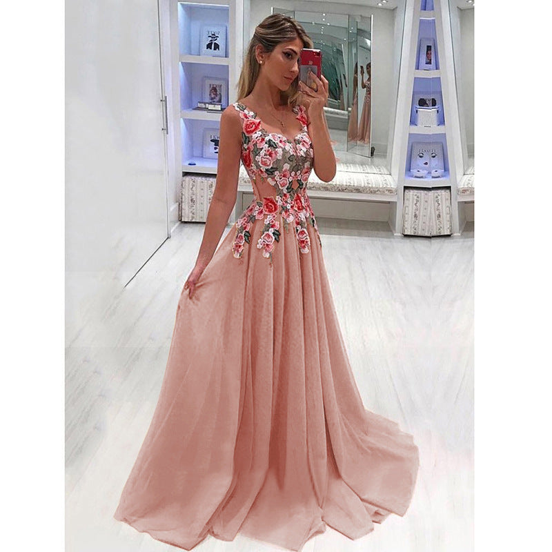 Classy Slouchy Princess Dress Printed Long Dresses