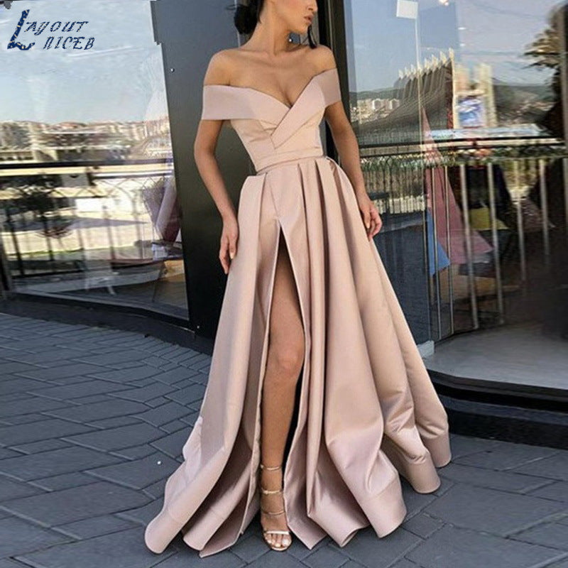 Women's Charming Dress Summer Deep Satin Wedding Dresses