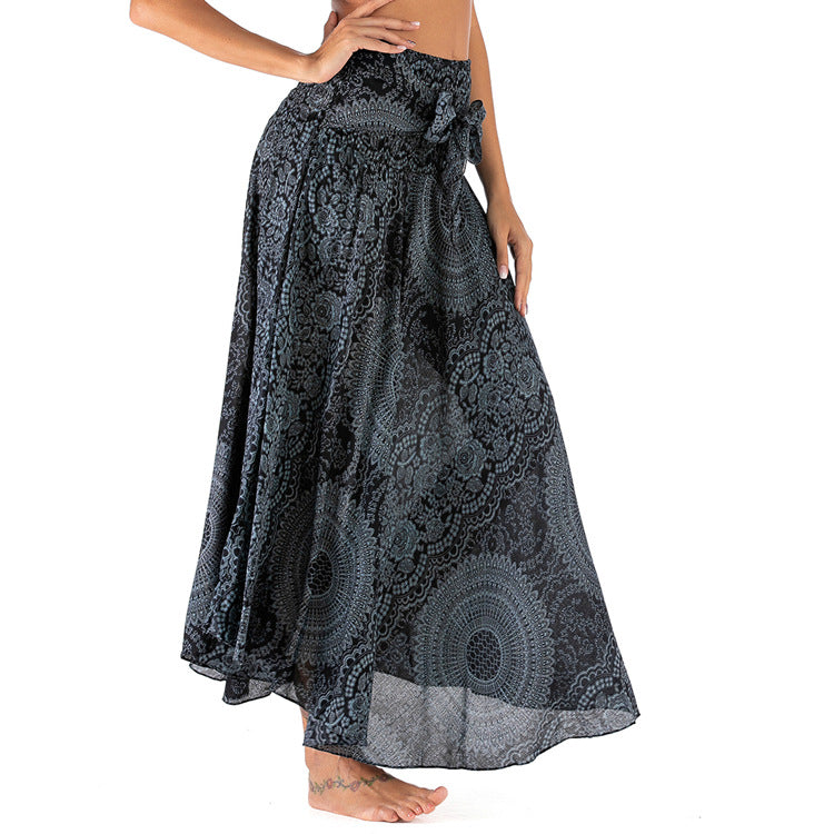 Casual Thai Dress Beach Vacation Two-way Large Dresses