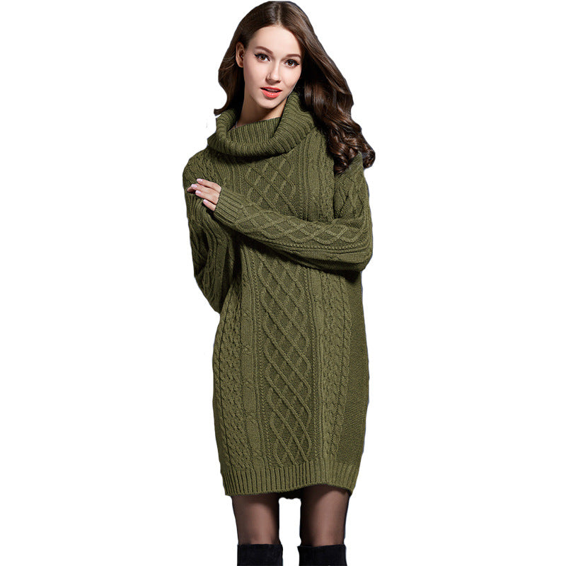 Women's Beautiful Durable Dress Long Turtleneck Knitwear