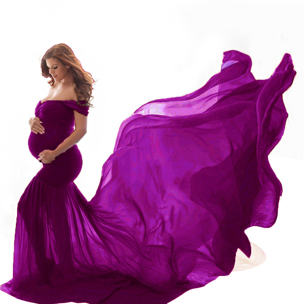Women's Cotton With Chiffon Floating Tail Sleeve Dresses