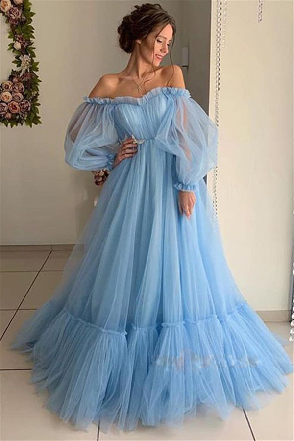 Women's Mesh Long Sleeve Dress Large Swing Wedding Dresses