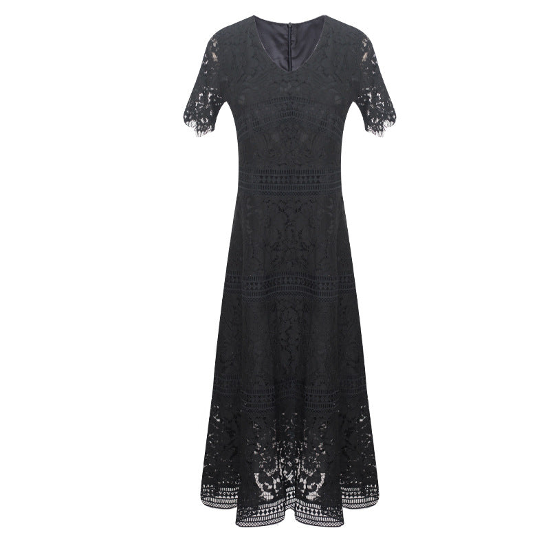 Women's Lace Dress Summer Stitching Big Swing A- Dresses