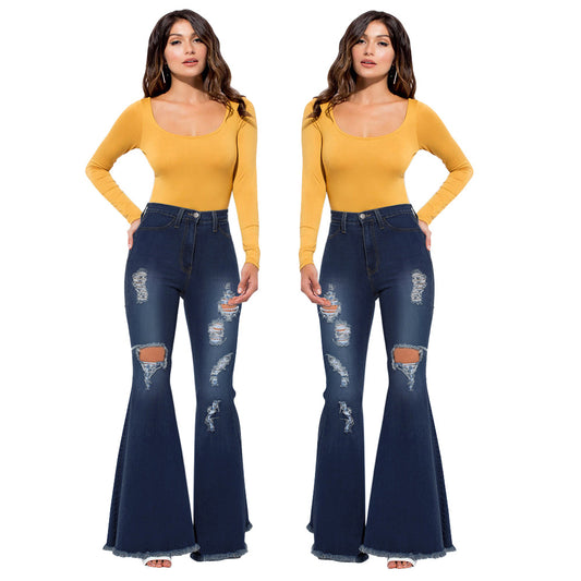 Fashion Wild Wide Leg Water Washed Jeans