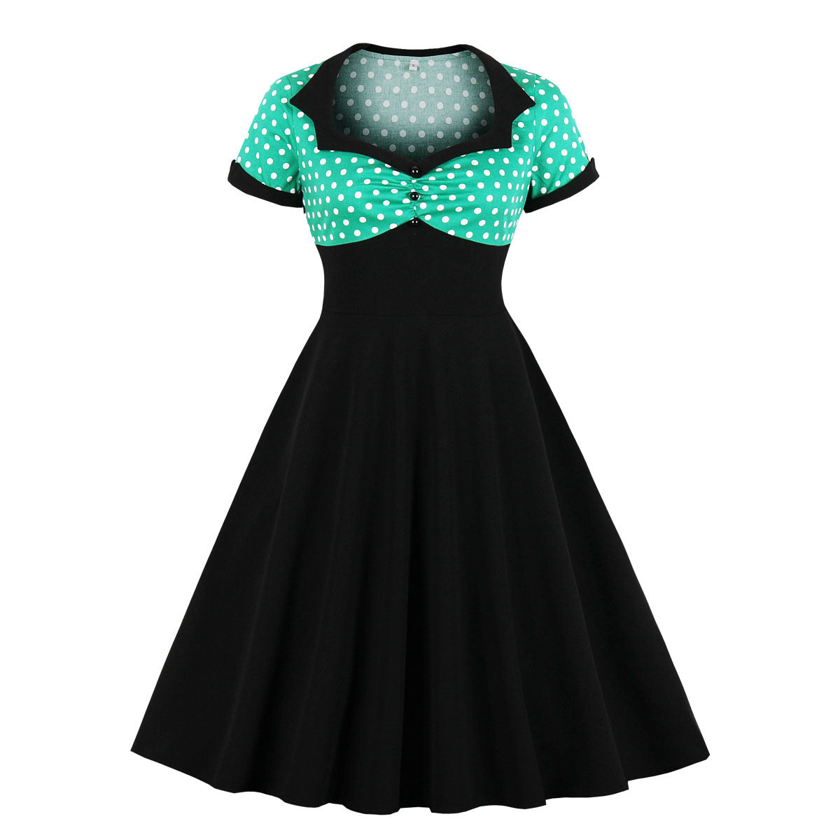 Polka Dots Retro Square Collar Dress Dresses