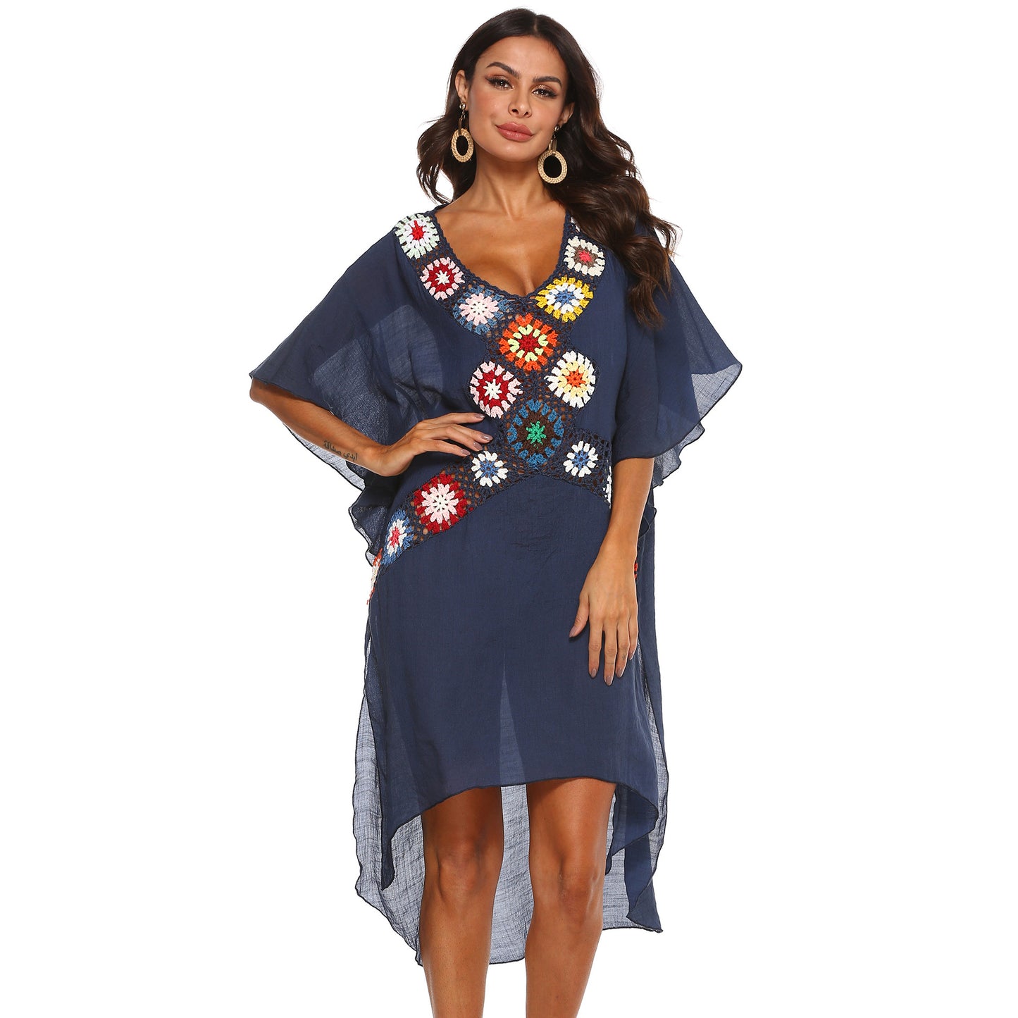 Women's V Hand Crocheting Stitching Beach Bikini Dresses