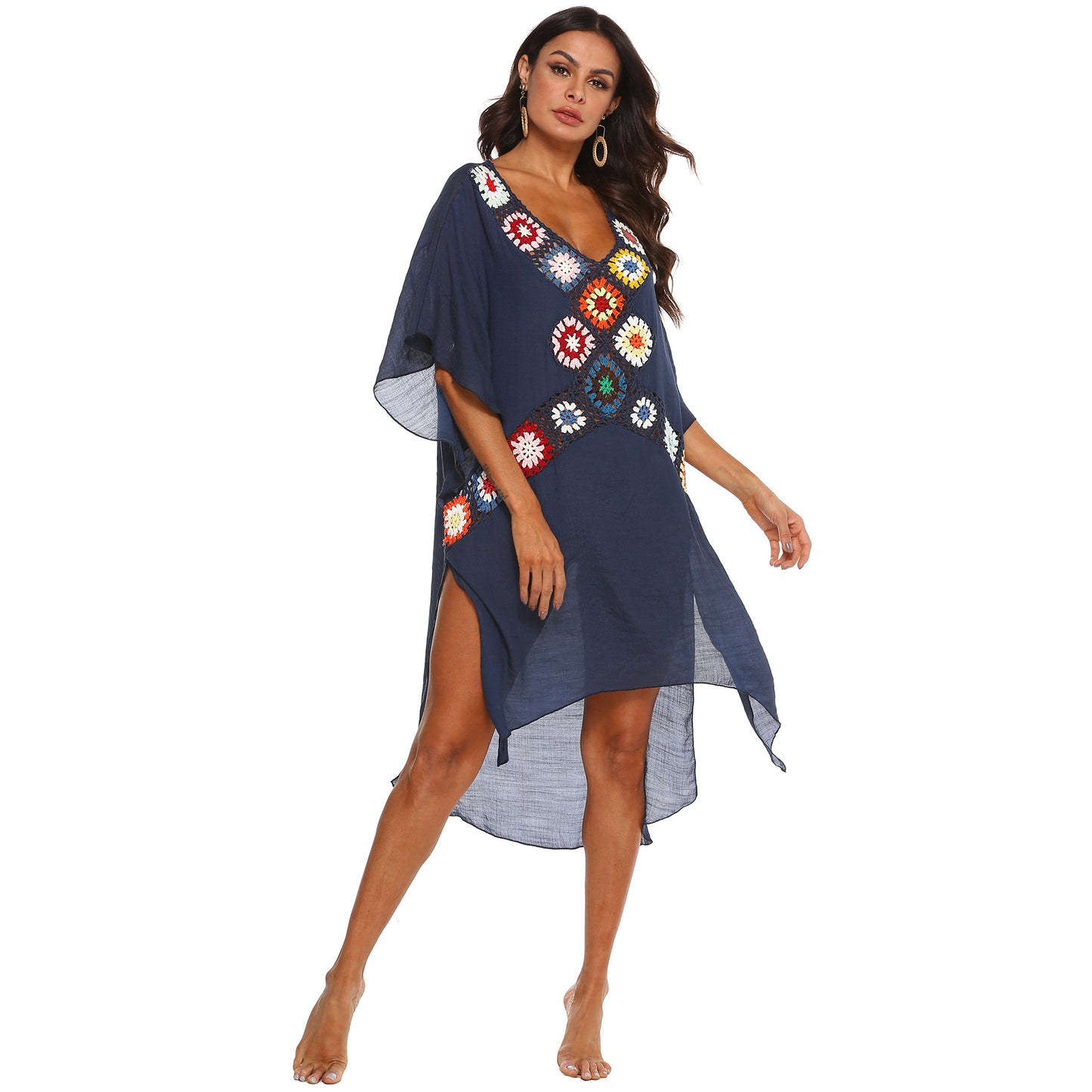 Women's V Hand Crocheting Stitching Beach Bikini Dresses