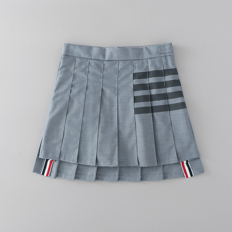 Women's High Waist Preppy Style Irregular Pleated Skirts