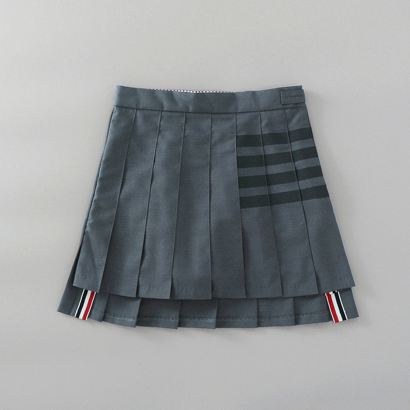Women's High Waist Preppy Style Irregular Pleated Skirts