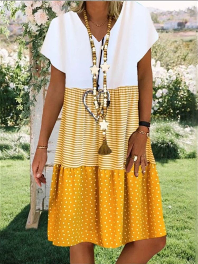 Women's Fashion Digital Printed Sleeve Dress For Dresses