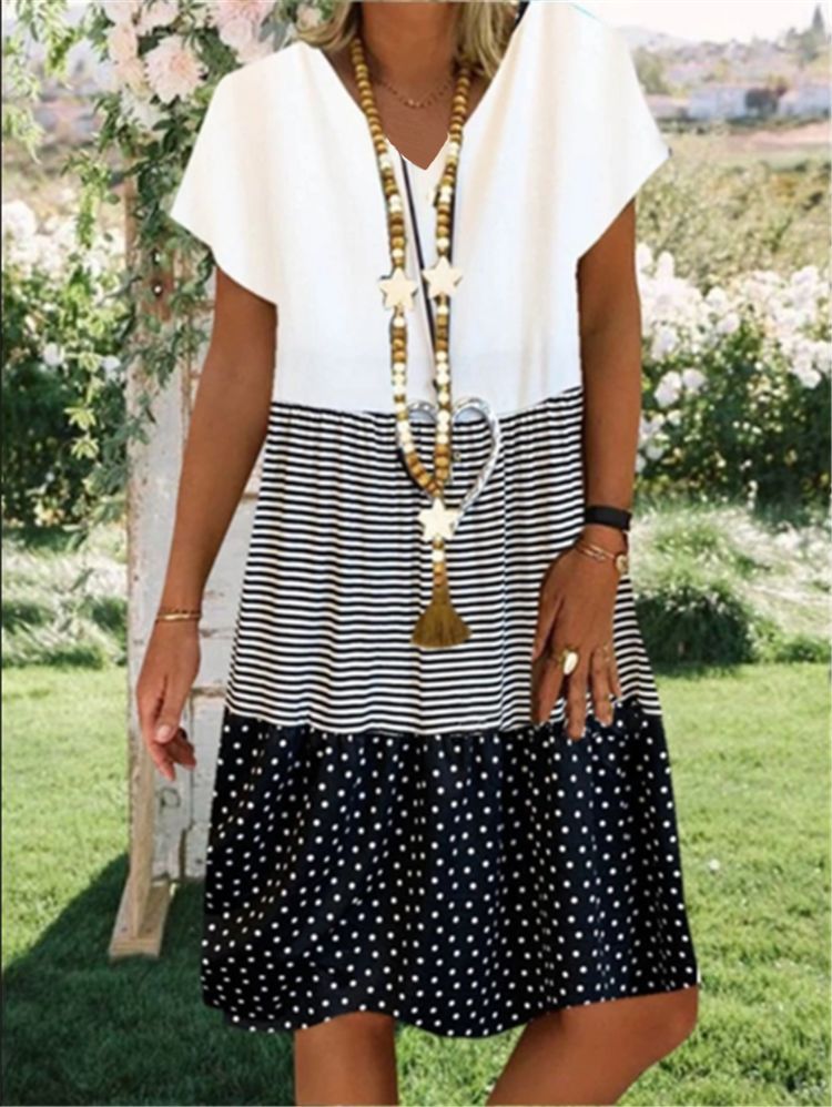 Women's Fashion Digital Printed Sleeve Dress For Dresses