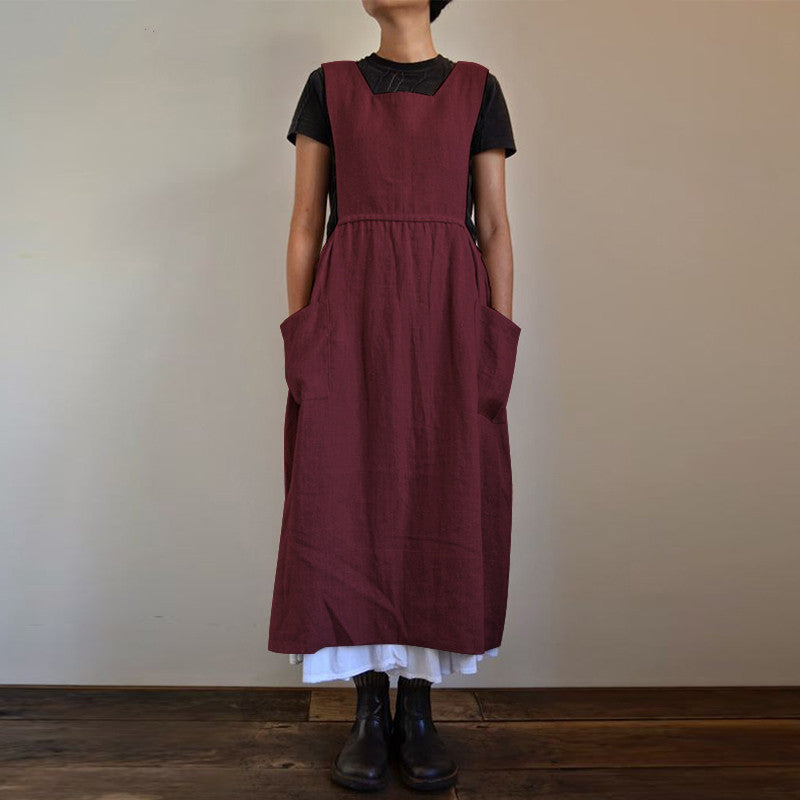 Women's High Waist Long-sleeved Home Wear Loose Dresses