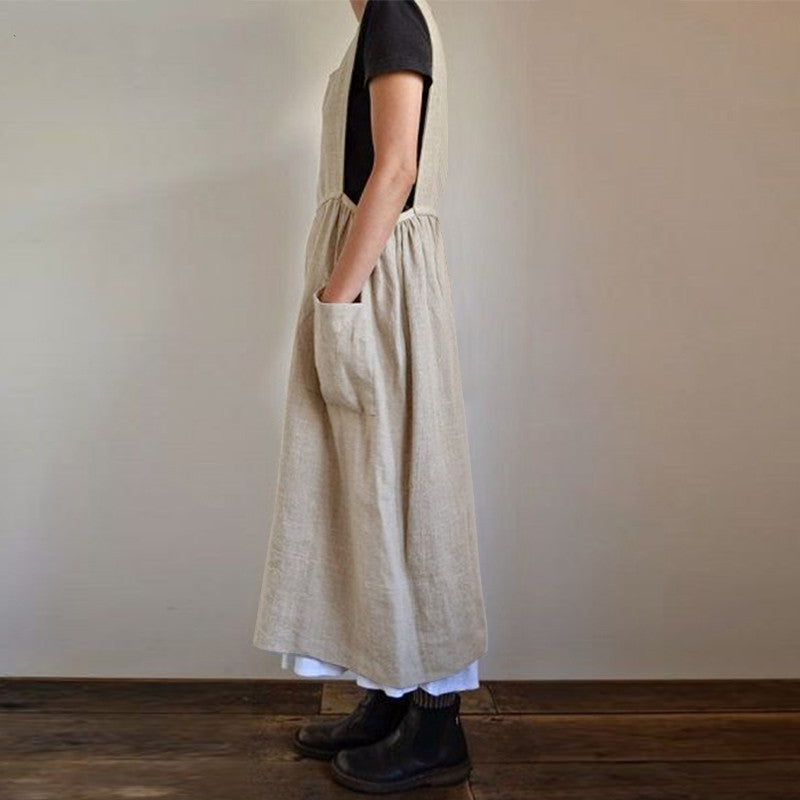 Women's High Waist Long-sleeved Home Wear Loose Dresses