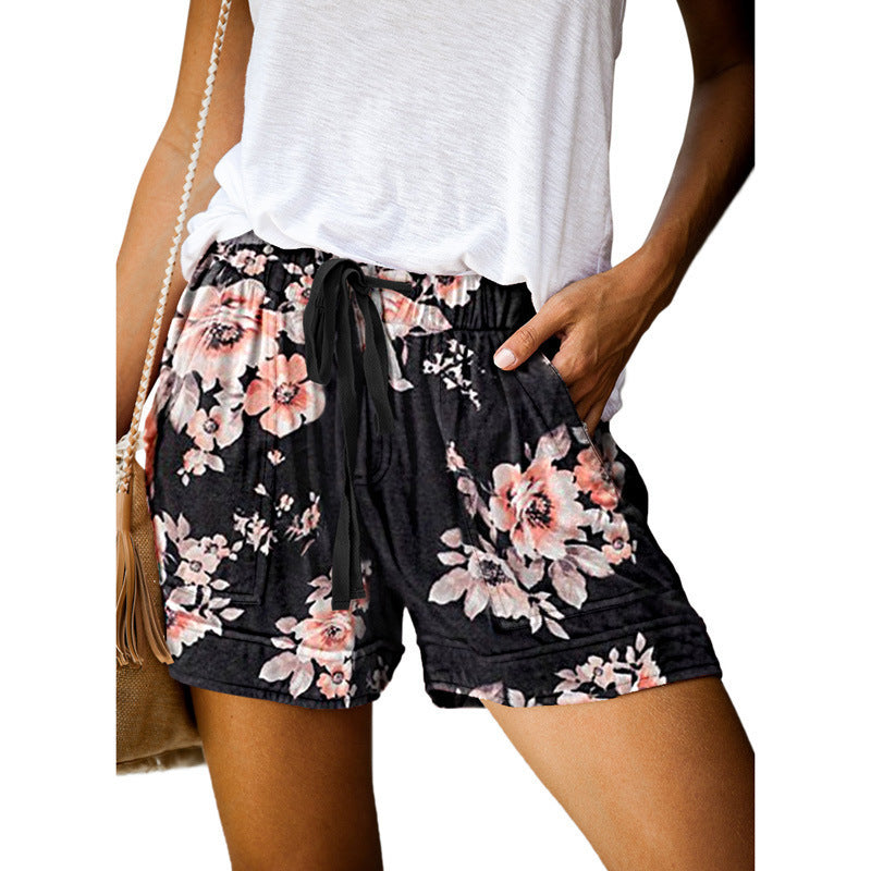 Women's Summer Printed High Waist Straight Casual Pants