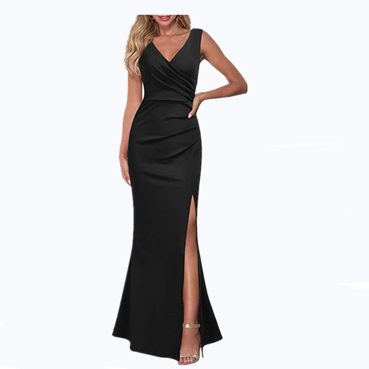 Slim Fit Slimming Spaghetti Straps Split Dresses