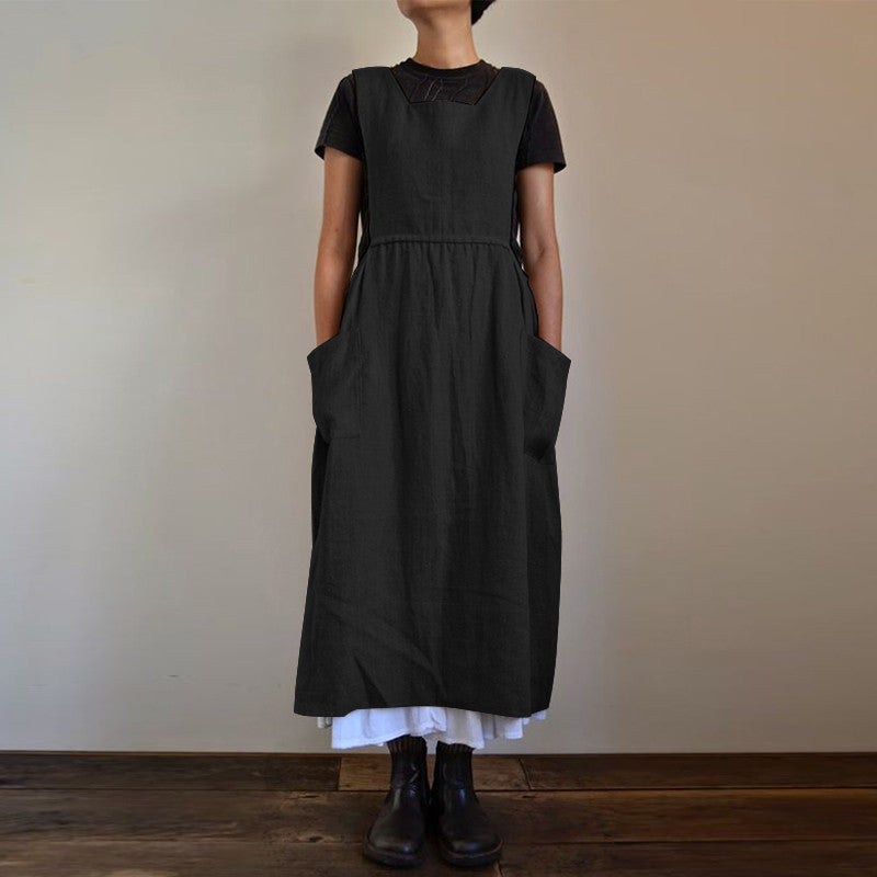Women's High Waist Long-sleeved Home Wear Loose Dresses