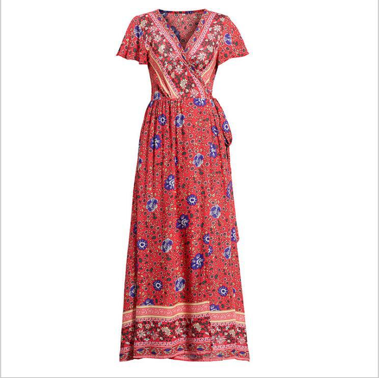 Chiffon Printed Beach For Seaside Leisure Vacation Dress