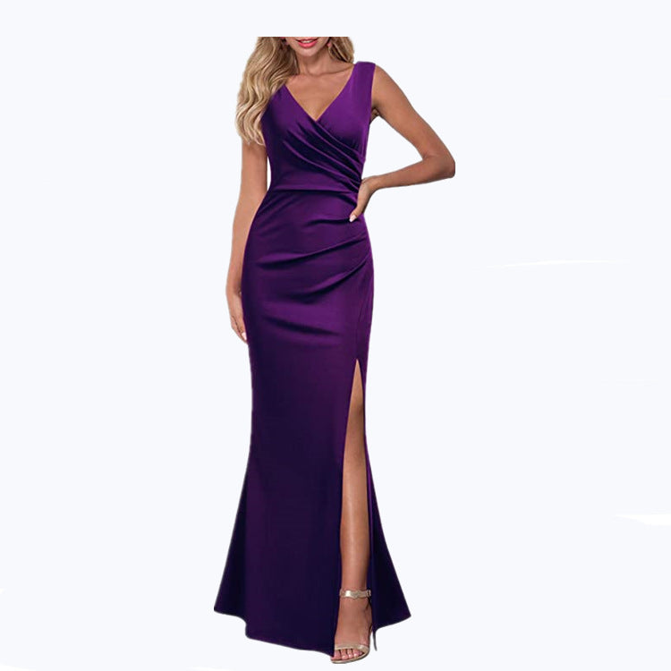 Slim Fit Slimming Spaghetti Straps Split Dresses