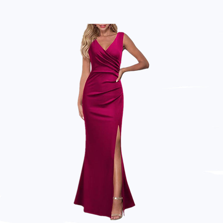Slim Fit Slimming Spaghetti Straps Split Dresses