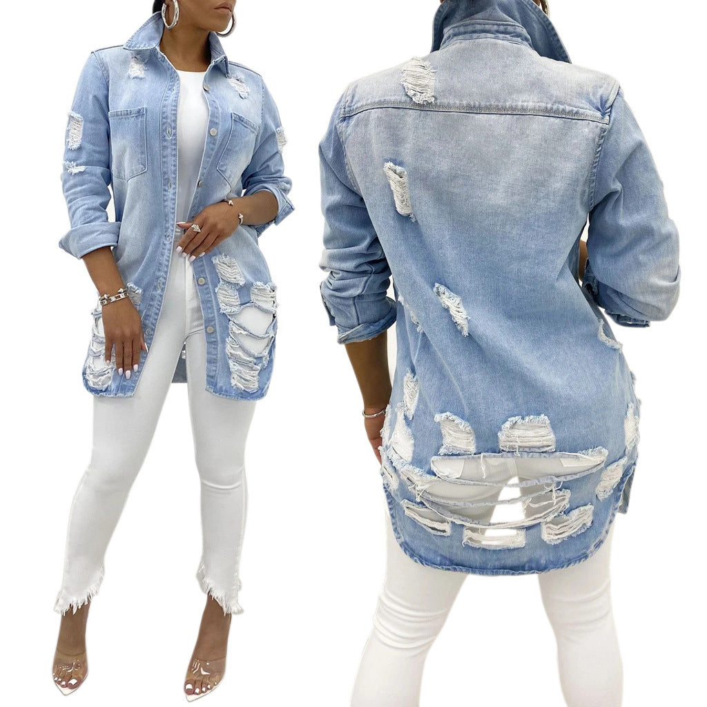 Cool Classy Fashion Sexy Lady's Denim Coats