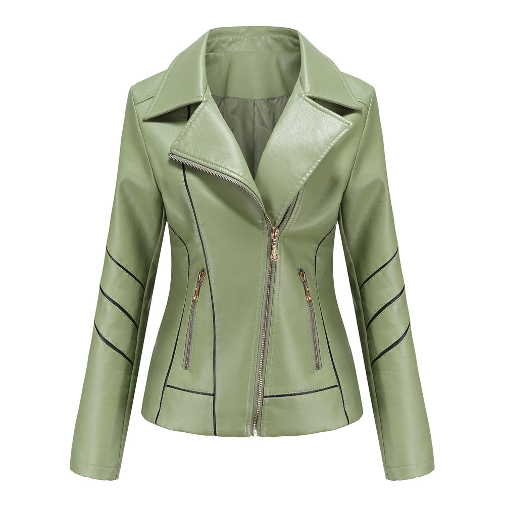 Women's Attractive Leather For Thin Motorcycle Jackets
