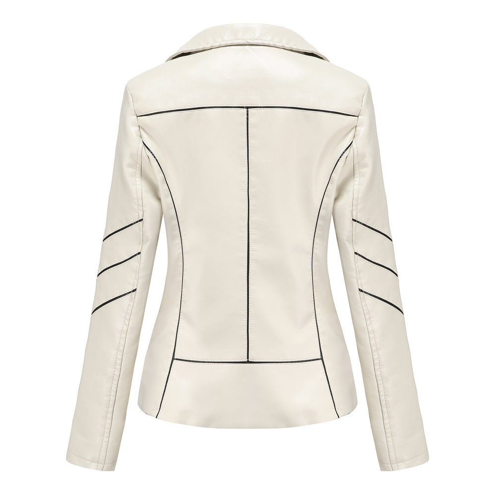 Women's Attractive Leather For Thin Motorcycle Jackets