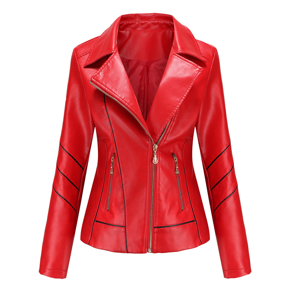 Women's Attractive Leather For Thin Motorcycle Jackets