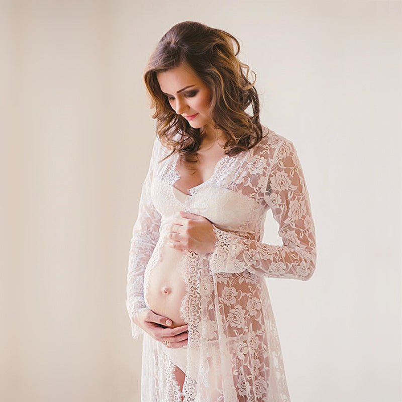 Sexy Deep Long Sleeve Lace Tight Wedding Dresses