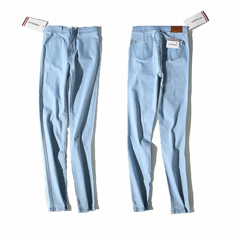Women's Retro High Stretch Hot Slimming Waist Tight Jeans