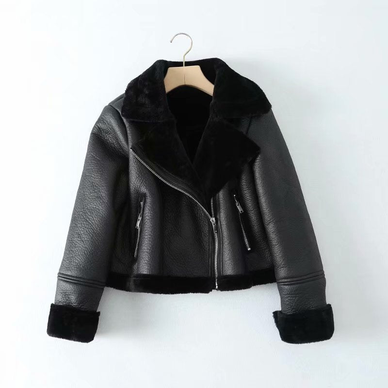 Women's Unique Street Fashion Casual Fur Jackets