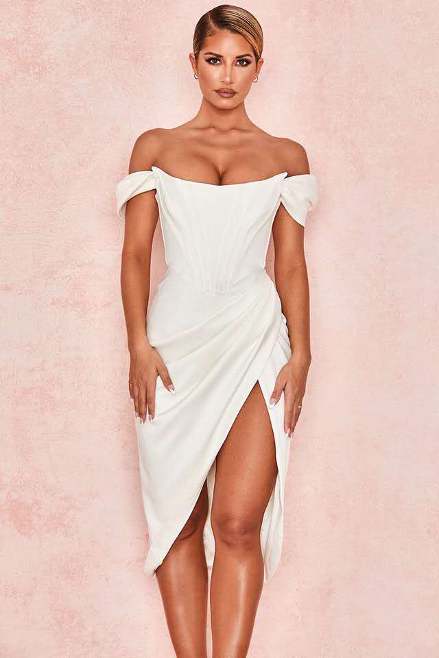 Women's Solid Color Sexy Suspenders Slit Dress Dresses