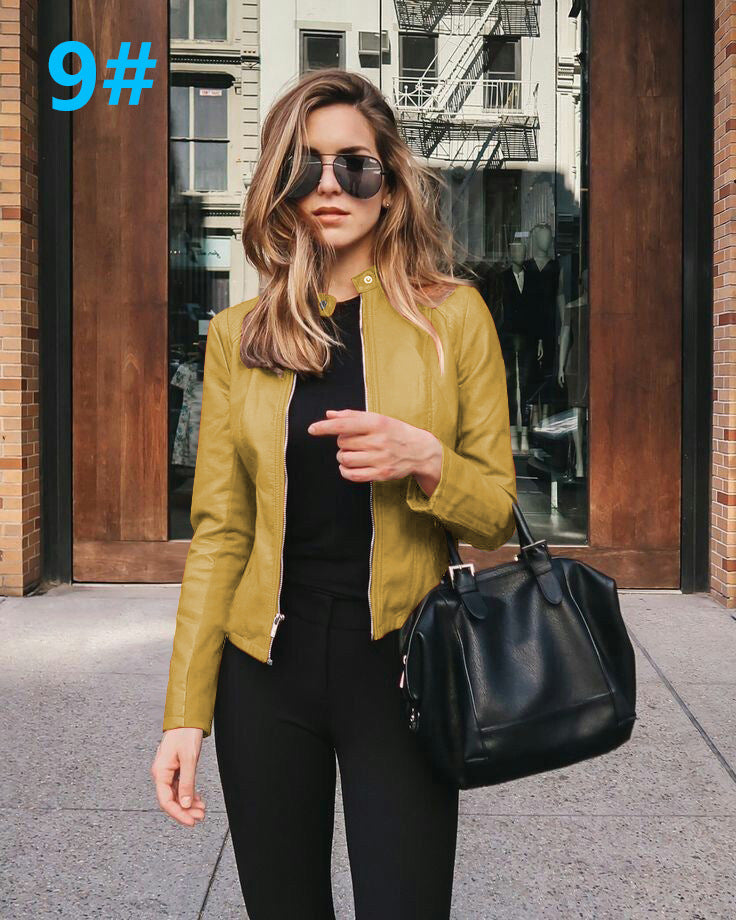 Women's Durable Pretty Elegant Fashion Leather Jackets