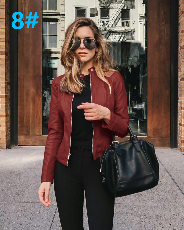 Women's Durable Pretty Elegant Fashion Leather Jackets