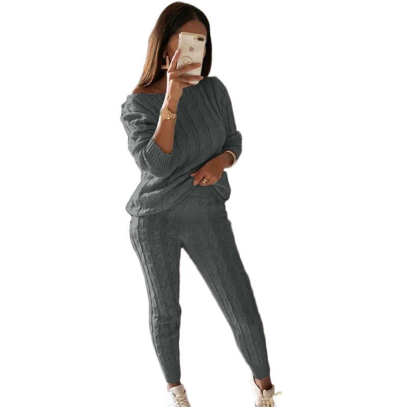 Women's Attractive Pajamas Fashion Solid Color Sweaters
