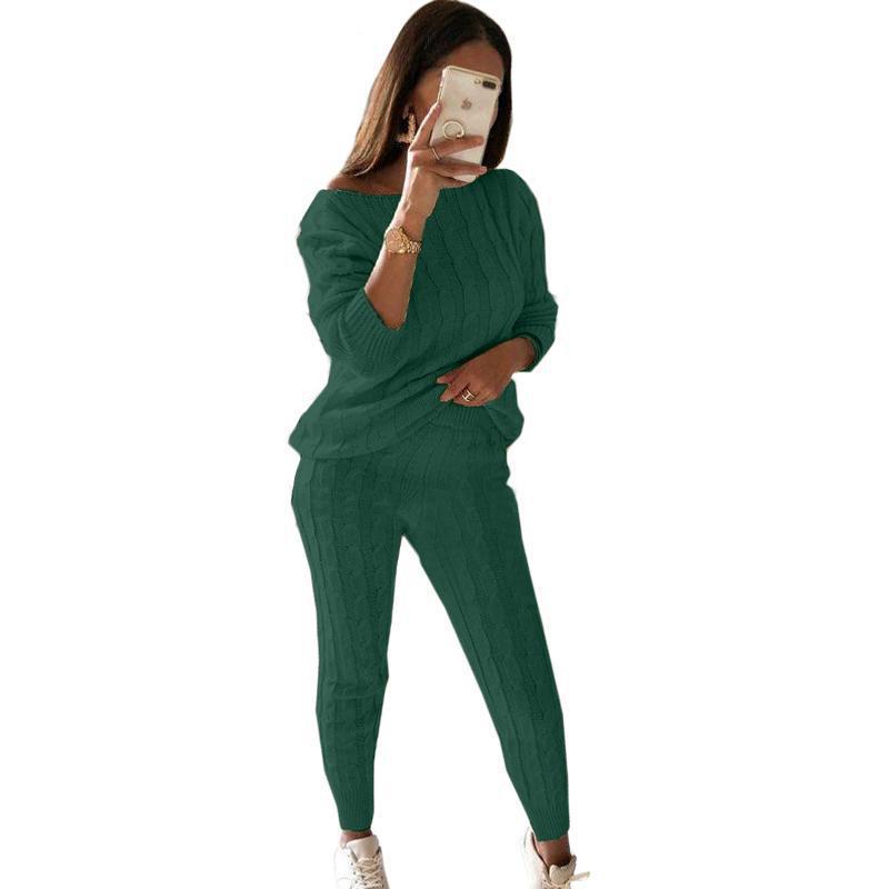Women's Attractive Pajamas Fashion Solid Color Sweaters