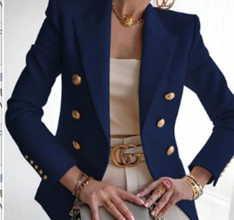 Women's Trendy Solid Color Fashionable Casual Blazers