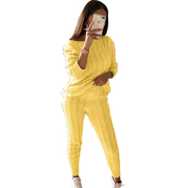 Women's Attractive Pajamas Fashion Solid Color Sweaters