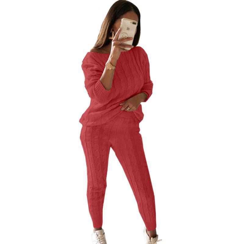Women's Attractive Pajamas Fashion Solid Color Sweaters