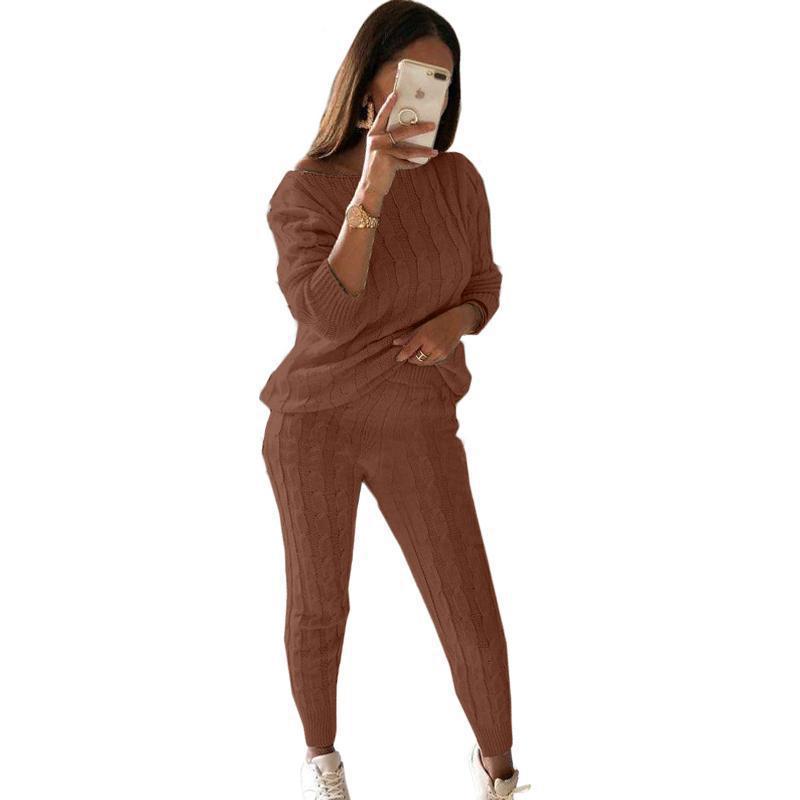 Women's Attractive Pajamas Fashion Solid Color Sweaters