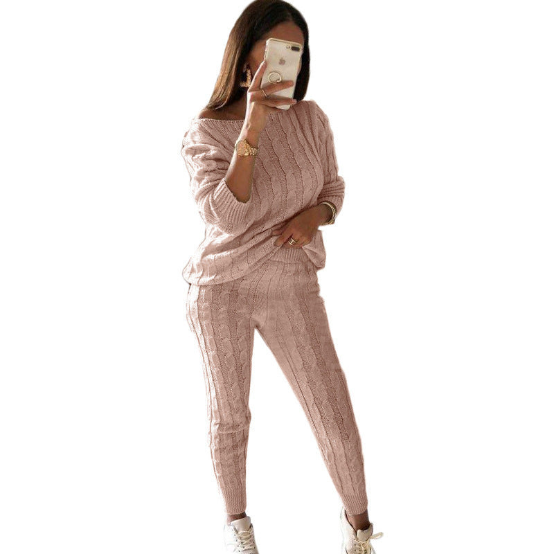 Women's Attractive Pajamas Fashion Solid Color Sweaters