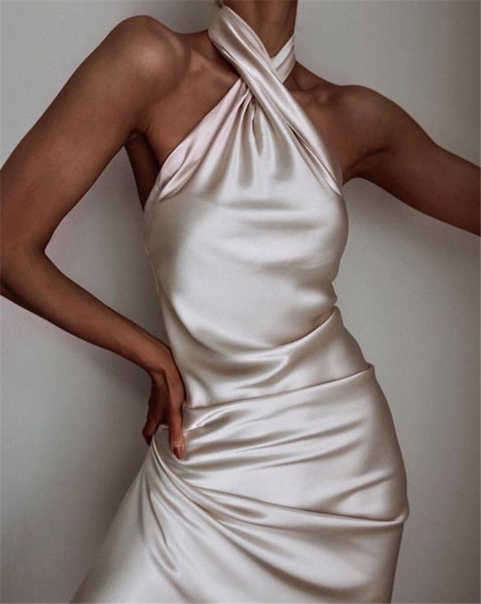 Women's Western Temperament Sexy Glossy Dress Dresses