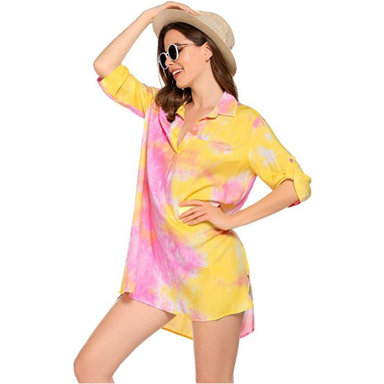 Women's Swimsuit Beach Cover Up Bikini Sun Blouses