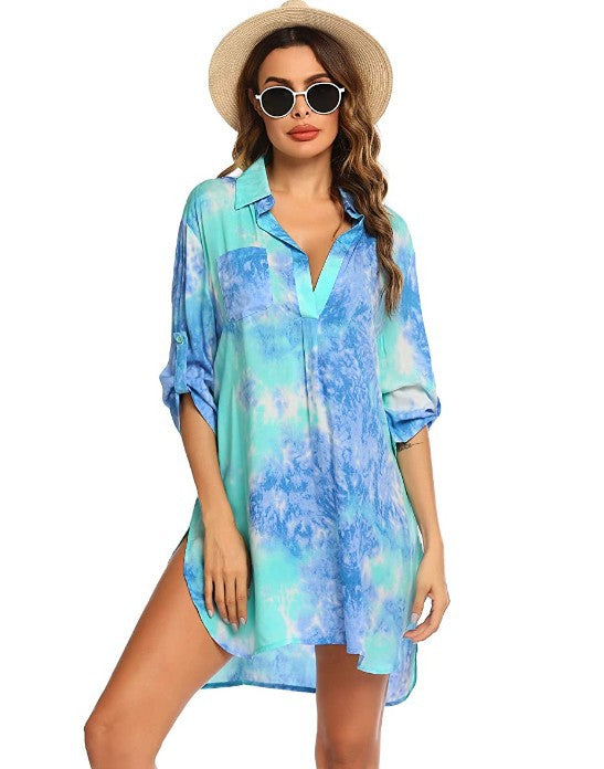 Women's Swimsuit Beach Cover Up Bikini Sun Blouses