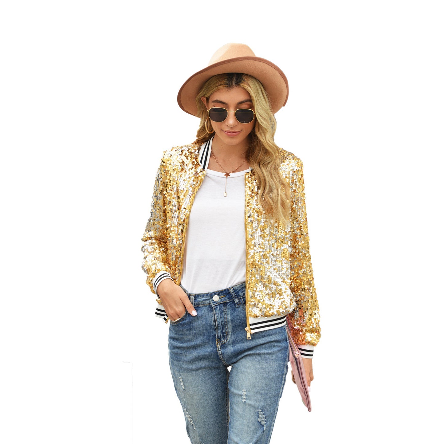 Women's New Charming Creative Sequined Long-sleeved Jackets